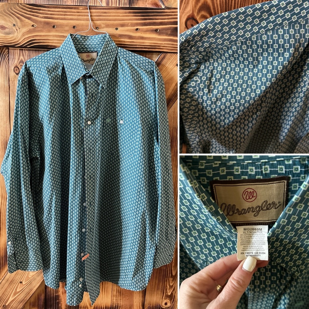 Men’s Wrangler long sleeve dress shirt